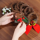 Grapevine Wreath Set, Marrywindix 16 Pieces Natural Vine Branch Wreath Christmas DIY Rattan Wreath Garland for Christmas Holiday Craft Wedding Decor Marrywindix