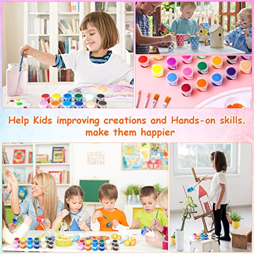 140 PCS Mini Acrylic Paint Set,12 Colors Acrylic Paint Strips for Kids&Adults Craft Paint,Kids Paint Set Container Strips Storage, Perfect for Home