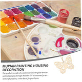 ABOOFAN 50 Sets Household Wood Crafts Party Supplies Spring Unfinished predrilled Listing Ornaments Wooden Pieces Spring Ornaments Christmas Tree ABOOFAN