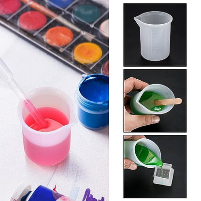Resin Mixer,Silicone Measurings Cups for Resin Epoxy Mixer for Minimizing Bubbles, Epoxy Resin Mixer, Resin Stirrer for Resin, Silicone Mixing, DIY