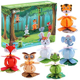 Coola Animal Craft Kit for Kids - Art and Craft DIY Early Educational Toys Suitable for Girls & Boys Pack 6 Include Frog Fox Elephant Rabbit owl Coola