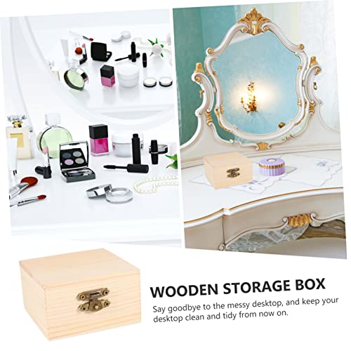 VOSAREA 8 pcs Packaging storage wooden box jewelry storage organizer wooden treasure chest wooden decor woodsy decor rustic wooden case wood ring VOSAREA