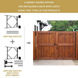 Anti Sag Gate Kit with Gate Hinges Heavy Duty for Wooden Fences-No Sag Gate Corner Brace Bracket for Doors, Corral Gates, Wood Windows (Anti Sag Gate NaGaWood