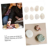 SEWACC 8Pcs Painting Stone Pebbles Rocks Stones Bundle River Painting Kindness Rocks Decoration Pebble Flat Pebble River Polished Pebbles Decorative SEWACC