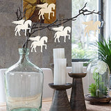 Horse Wooden Blank Pegasus Wood with Twines Art Unfinished Ornaments for Christmas Wedding Birthday Party Thanksgiving Day Decoration 20Pcs. Zontween