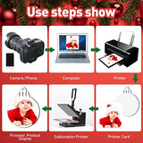 30 Pieces Sublimation Ornament Blank Sublimation Double Sided Blanks Christmas Ornament Blank Personalized Sublimation Blank Pendants DIY Sublimation Blulu