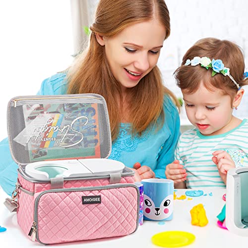 AMOIGEE Carrying Bag For Cricut Joy Machine, Cricut Easy Press Mini, Heat Press, Cricut Mug Press, Cricut Joy Case With Pockets for Cricut AMOIGEE