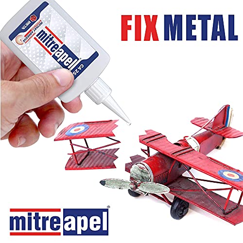 MITREAPEL CA Glue with Activator (2 x 0.80 oz - 2 x 3.30 fl oz.) - CA Glue for Woodworking - Cyanoacrylate Glue and Activator Spray - Crazy Glue, - WoodArtSupply