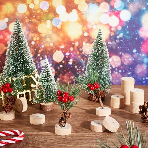 OLYCRAFT 150Pcs 1.4x0.4 Inch Wooden Craft Wheels 5mm Hole Unfinshed Wooden Wheel Blank Small Wood Wheels Flat Round Wooden Craft Wheels for DIY DIY OLYCRAFT