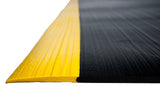 Bertech Anti-Fatigue Floor Mat, 3 Feet x 6 Feet x 3/8 Inch Thick, Ribbed Pattern Top, Black with Yellow Border, Made in USA Bertech