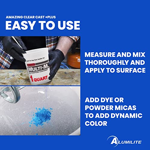 Alumilite Amazing Clear Cast [1 gal A + 1 gal B (2 Gallons) 2 Part Liquid Kit] High-Gloss Plastic Finish | Multi-Purpose Epoxy Resin for Casting & - WoodArtSupply