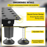 VEVOR Welding Table, 36" x 24" Steel Welding Workbench Table, 0.12-inch Thick Industrial Workbench, 600lb Loading Capacity Work Bench, Heavy Duty VEVOR