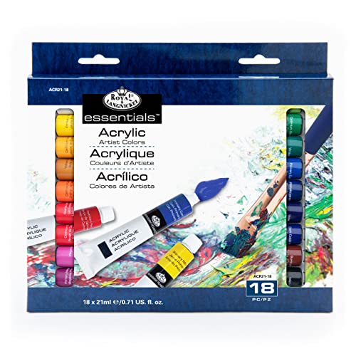 Royal & Langnickel Acrylic Color Artist Tube Paint, 21ml, 18-Pack - WoodArtSupply