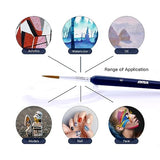11Pcs Fine Detail Paint Brushes Set Fine Tip Paint Brush Miniature Mini Paints Brush for Watercolor, Oil, Acrylic, Face, Nail, Scale Model Painting XZHY