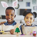 Abaodam 10pcs Mini Wooden Christmas Tree DIY Unfinished Wood Trees Blank Wooden Peg Dolls Unpainted Miniature Trees Statues for Arts Crafts Graffiti Abaodam