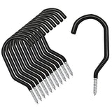 Menecor 12PCS Heavy Duty Bike Storage Hooks Bicycle Wall Mounted Hooks Large Screw Hooks for Wall,Ceiling Menecor