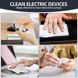 Technical Prep Pads Cleaning Wipes - 99.9% Electronic Cleaning Wipes, Multi-Purpose Non Woven Handy Wipes Cleaning Sheets for Surfaces, Printer, BIHYM