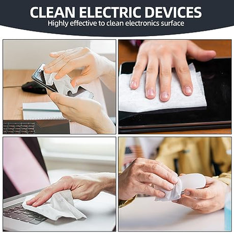 Technical Prep Pads Cleaning Wipes - 99.9% Electronic Cleaning Wipes, Multi-Purpose Non Woven Handy Wipes Cleaning Sheets for Surfaces, Printer, BIHYM