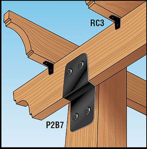 Nuvo Iron RC3 Black Galvanized Steel 2" Traditional Clips-12 Pack Rafter Clips Nuvo Iron