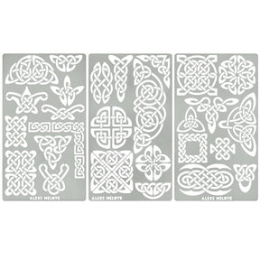 Aleks Melnyk #37 Metal Journal Stencils, Celtic Patterns, Wicca Stencil, Celtic Knot Stencils, Viking Stencils, Wood Burning Templates, Wood Carving - WoodArtSupply