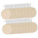 TEHAUX 200pcs Earrings Unfinished Wood Earring Blanks Earring Wood Blanks Round Wood Drop Dangles Unfinished Teardrop Earring Valentines Wood TEHAUX