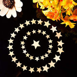 DERAYEE 100 Pcs Unfinished Wooden Stars Ornaments, Assorted Size Cutout Blank Wood Pieces Star for Christmas Wedding Party DIY Crafts DERAYEE