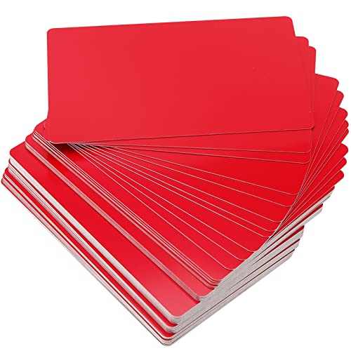 PINGEUI 100 Pcs Metal Business Cards Blanks, 0.45mm Thick Sublimation Aluminium Alloy Business Cards, Double-Side Printable Name Card for Customer, - WoodArtSupply