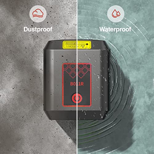 Huepar Laser Level, Self-Leveling Laser Level with Red Beam Cross Line Laser-Vertical and Horizontal Line, 66ft Alignment Laser Tool for Picture Huepar