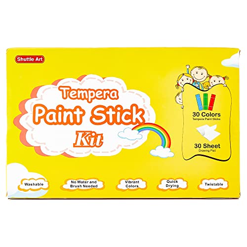Tempera Paint Sticks, Shuttle Art 31 Pack Solid Tempera Paint Set