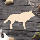 Wolf Wood Craft Unfinished Wooden Cutout Art DIY Wood Signs Inspirational Wall Plaque Retro Wall Art Hanging Decor for Laundry Room Bathroom Bedroom Arupkeer