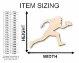 Unfinished Wood Football Player Shape - Sports - Craft - up to 24" 6" / 1/8" 24 Hour Crafts