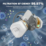 STARBST Half Face Cover Respirator Mask - Professional Breathing Protection Ventilation Mask, Reusable Respirator Mask for Sanding Painting Chemicals STARBST