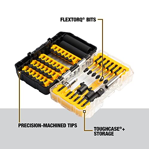 DEWALT FlexTorq Impact Driver Bit Set, 40-Piece (DWA2NGFT40IR) - WoodArtSupply