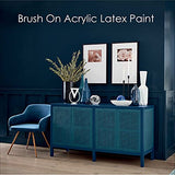 Krylon K05613007 COLORmaxx Acrylic Latex Brush On Paint for Indoor/Outdoor Use, ½ Pint, Satin Black Krylon