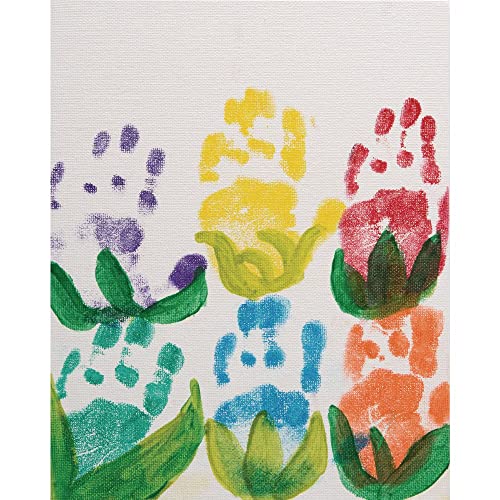 Colorations Classic Primary Colors Jumbo Washable Stamp Pads Washable Ink Pack of 6 (6"L x 7"W) - Classroom Stamping for Kids With Lid Colorations