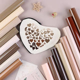 Tintnut HTV Vinyl - 16 Sheets 12 X 10inches Heat Transfer Vinyl Nude Vinyl Bundle Brown HTV Iron On Vinyl for T-Shirts DIY Compatible with Cricut Or Tintnut