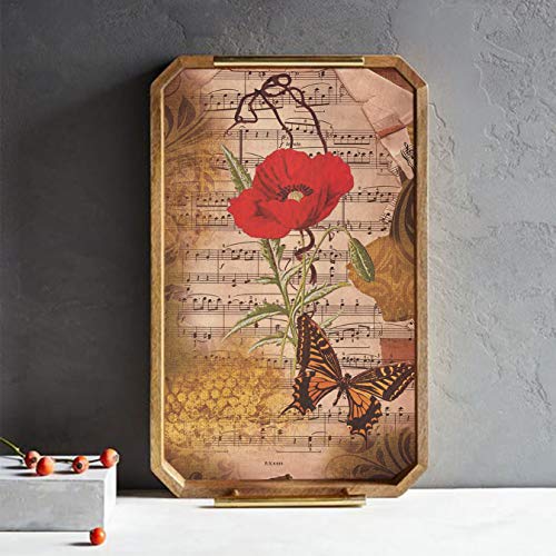 CrafTreat Rose Decoupage Paper for Crafts and Furniture - Poppies and Roses - Size: A4 (8.3 x 11.7 Inch) 8 Pcs - Furniture Decoupage Paper Poppies - CrafTreat