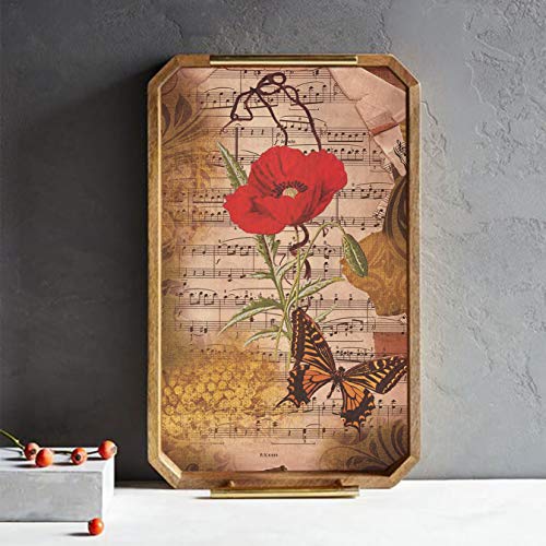 CrafTreat Rose Decoupage Paper for Crafts and Furniture - Poppies and Roses - Size: A4 (8.3 x 11.7 Inch) 8 Pcs - Furniture Decoupage Paper Poppies - - WoodArtSupply