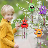 Monster Wind Chime Craft Kit for Kids - DIY Wooden Arts & Crafts Activity Fennoral