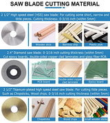 Mini Table Saw Small Precision Hobby Table Saw, 1/2" Adjustable Cut Depth, w/Chuck, Sanding Disc, 96W Adjustable Speed Power Supply, for MXBAOHENG