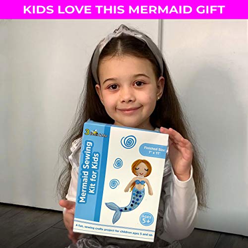 3 Bees & Me Mermaid Sewing Kit for Kids – Fun Mermaid Crafts for Girls and  Boys – Complete DIY Doll Making Gift for Ages 7 to 15