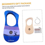 SUPVOX 1 Set DIY Wooden Piano Kids Mini Kids Musical Instruments Kids Educational Handwork Painting Lyre Harp Mahogany Lyre Harp Lyre Harp 19 Strings SUPVOX
