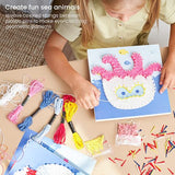 Arteza Kids String Art Kit, Set of 5 Sea Animal Designs, Plastic Pushpins, Art Supplies for Kids Craft Projects and Free Time Activities Arteza Kids