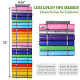 AROUY Vinyl Storage Organizer - Vinyl Roll Holder Wall Mount/Over The Door, Craft Vinyl Storage Rack, Hanging Organizer Storage with 48 Roll AROUY