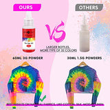 HTVRONT Tie Dye Kit - 32 Vibrant Colors Pre-Filled Bottles Tyedyedye Kit, Permanent Non-Toxic for Large Groups Kids Adults,Tye Fabric Textile HTVRONT