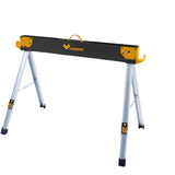 WORKESS Saw Horses 2 Pack Folding, Heavy Duty Sawhorse Table 2600 Lbs Load Capacity with 2x4 Support Legs, Portable Folding and Fast Open Legs and WORKESS