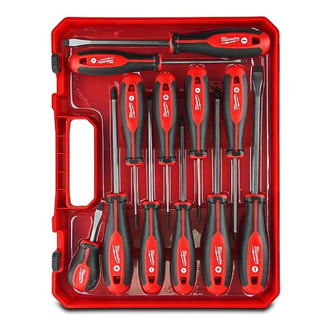 Milwaukee Set of 12 Tri-Lobe Screwdrivers 4932472003,Red Milwaukee