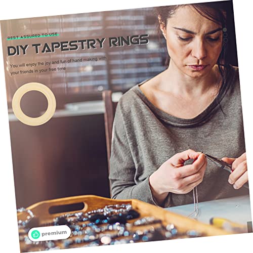 COHEALI 30pcs Handmade Wooden Ring Unfinished Smooth Wooden Ring Floral Hoop Ring Dream Catcher DIY Wood Circles for Craft Macrame Hoop Unfinished COHEALI