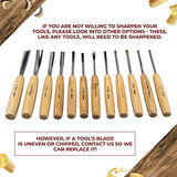 Schaaf Wood Carving Tools Set of 12 Chisels with Canvas Case | Wood Chisels for Woodworking | Wood Working Tools and Accessories | Wood Carving Schaaf Wood Carving Tools