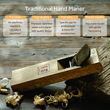Eutuxia Woodworking Japanese Curved Block Handle Plane 7.25” Manual Planer, Traditional Hand Planer, Specialty Woodwork Handheld Planer Carpenting Eutuxia